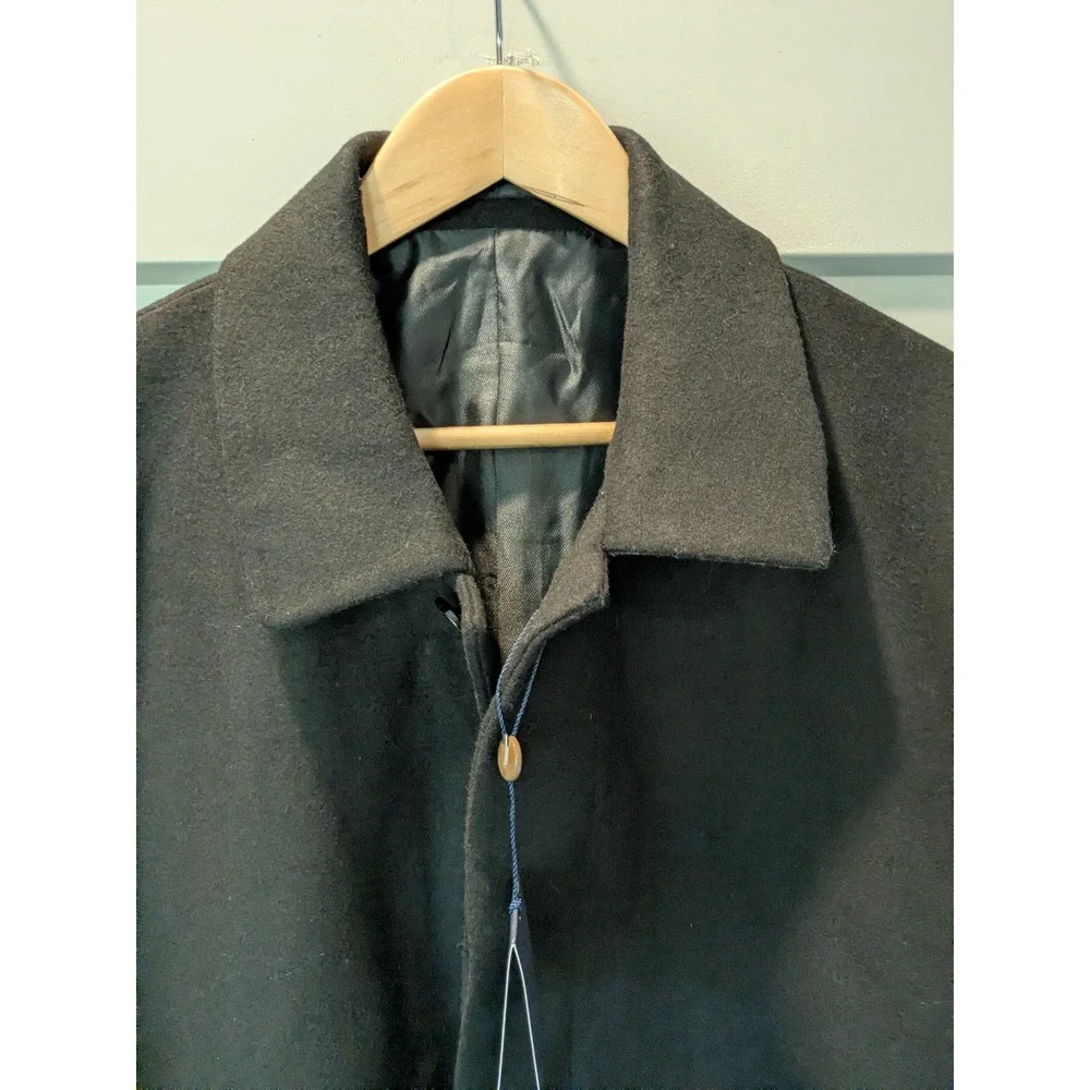 Hart Schaffner Marx Men's Black Pilot Topper Wool‎ Blend Coat Size 46R NEW